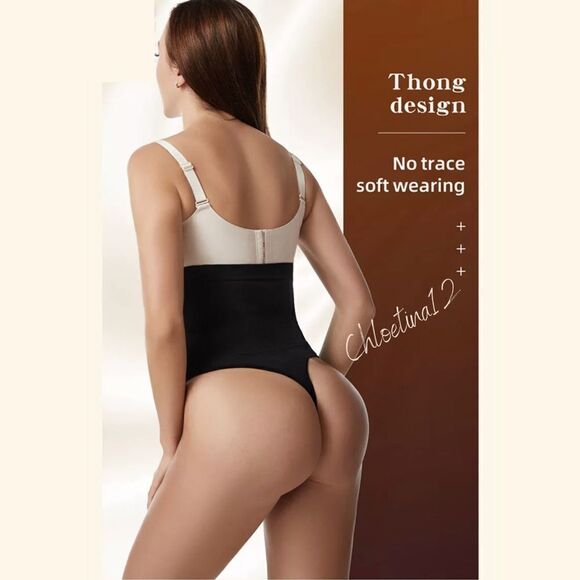 NEW High Waist Body Shaper Slimming Tummy Control Thong Shapewear - Picture 4 of 10